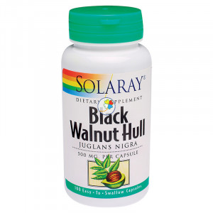BLACK WALNUT HULL (NOGAL NEGRO) 500Mg. 100 CAPSULAS SOLARAY