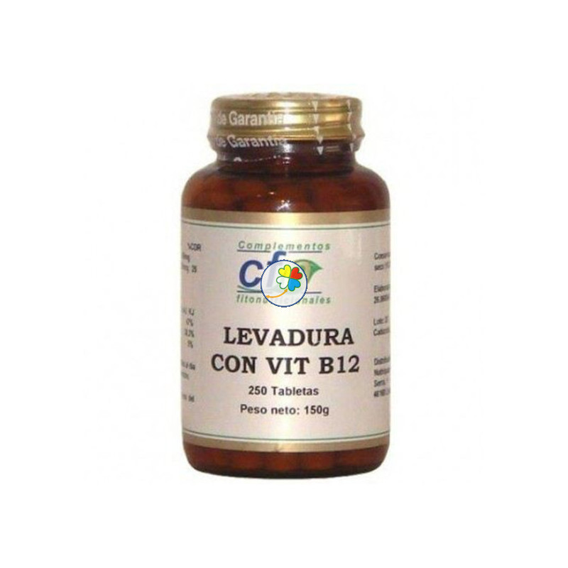 LEVADURA CON VITAMINA B12 250 COMPRIMIDOS CFN