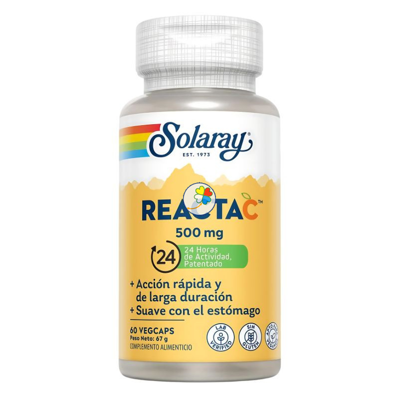 REACTA C TM  500Mg.  60 CAPSULAS VEGETALES SOLARAY