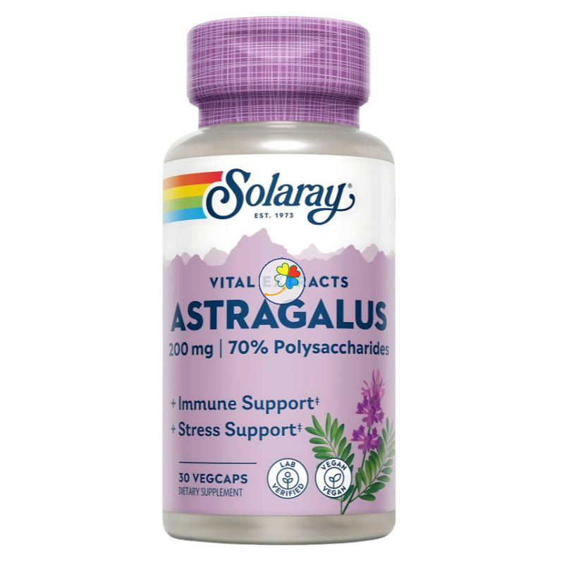 ASTRAGALUS ROOT EXTRACT 200Mg. 30 CAPSULAS VEGETALES SOLARAY