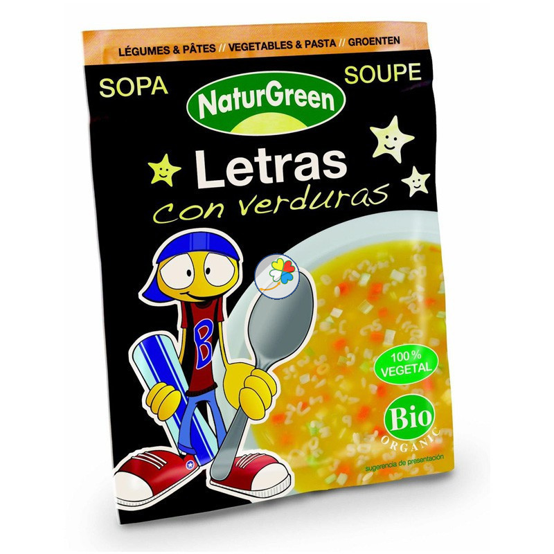 SOPA LETRAS CON VERDURAS 40Gr. NATURGREEN