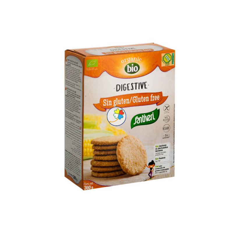 GALLETAS DIGESTIVE SIN GLUTEN BIO 360Gr. SANTIVERI