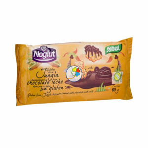 NOGLUT GALLETAS JUNGLA CHOCO-LECHE 60Gr. SANTIVERI