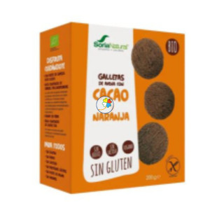 GALLETAS DE AVENA CON CACAO Y NARANJA BIO 200 GR SORIA NATURAL ALIMENTACION