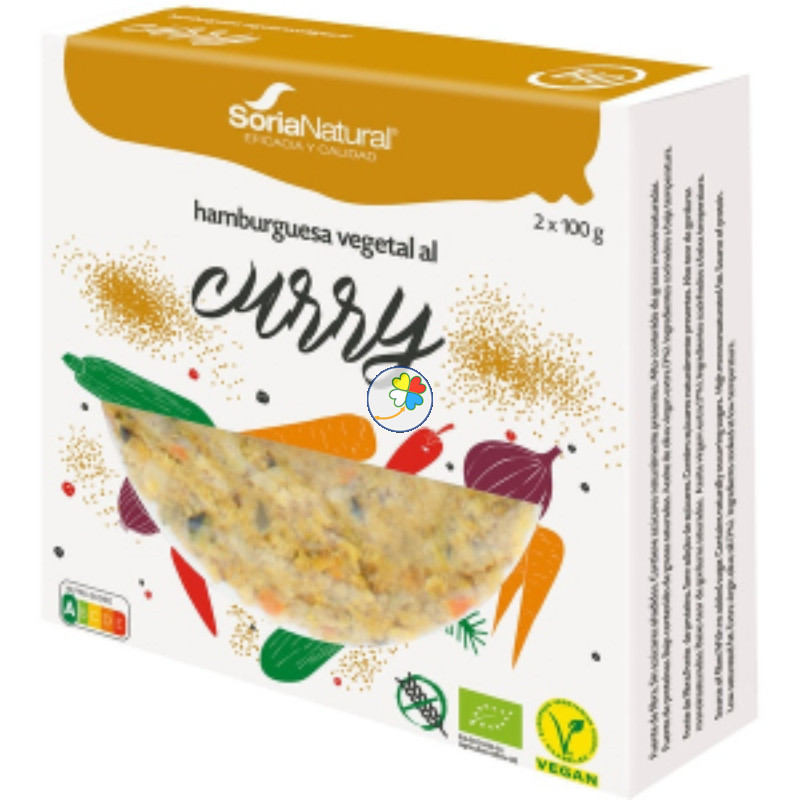 HAMBURGUESA VEGETAL AL CURRY BIO 2 UDS x 100 GR SORIA NATURAL ALIMENTACION