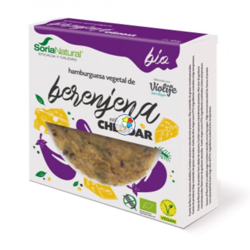 HAMBURGUESA VEGETAL BERENJENA SABOR QUESO 2 UDS x 100 GR SORIA NATURAL ALIMENTACION