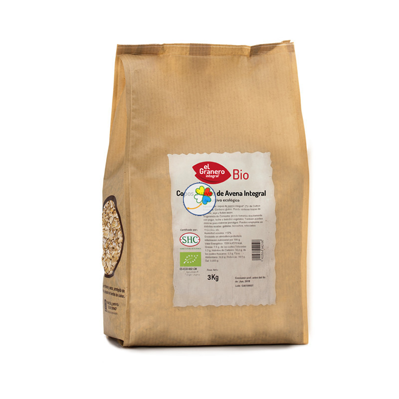 COPOS SUAVES DE AVENA INTEGRAL BIO 3Kg. GRANERO