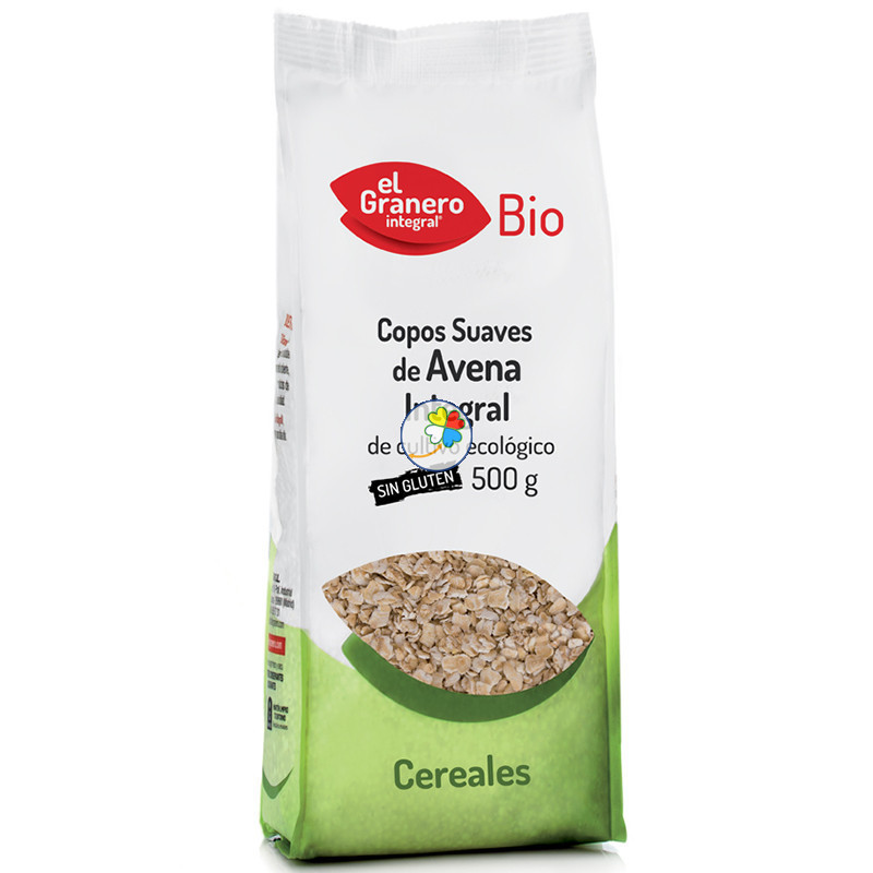 COPOS SUAVES DE AVENA INTEGRAL SIN GLUTEN BIO 500Gr. GRANERO