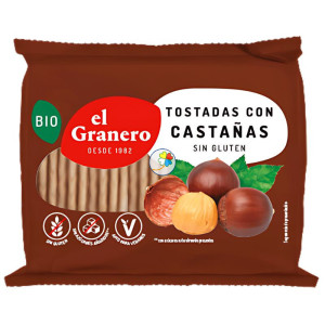 TOSTADAS DE ARROZ INTEGRAL Y CASTAÑA BIO 95Gr GRANERO