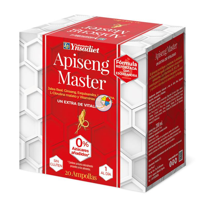 APISENG MASTER  0% AZUCAR CAJA DE 20 AMPOLLAS YNSADIET