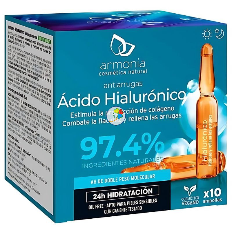 AMPOLLAS FACIALES MONODOSIS AC. HIALUR. ANTIARRUG. 10UDS ARMONIA