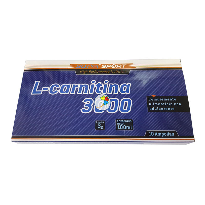 L-CARNITINA 3000Mg. 10 AMPOLLAS DE PLASTICO de 10Ml. SOTYA