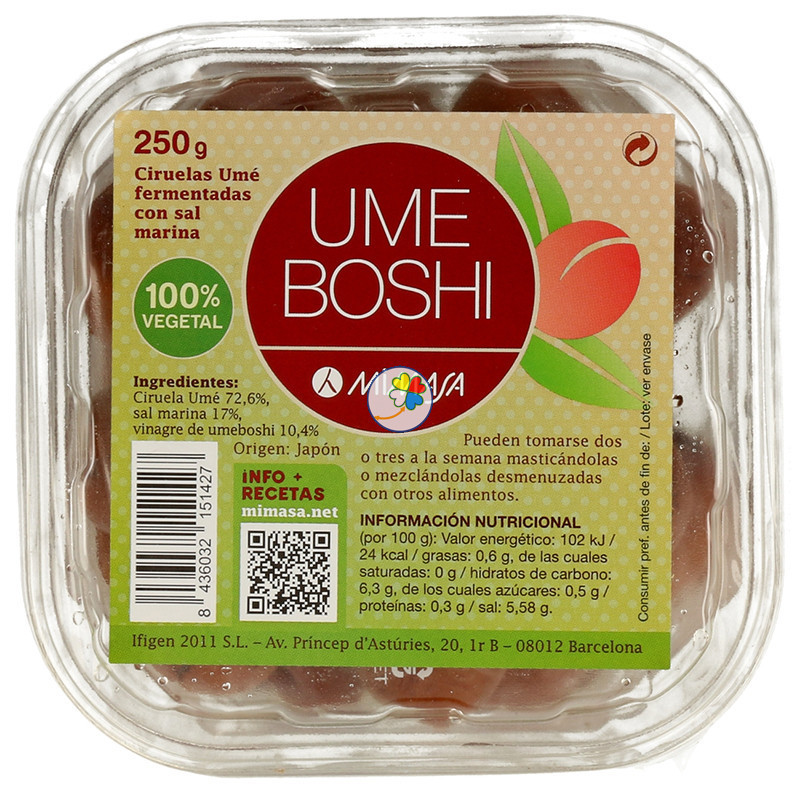 UMEBOSHI NATURAL 250Gr. MIMASA