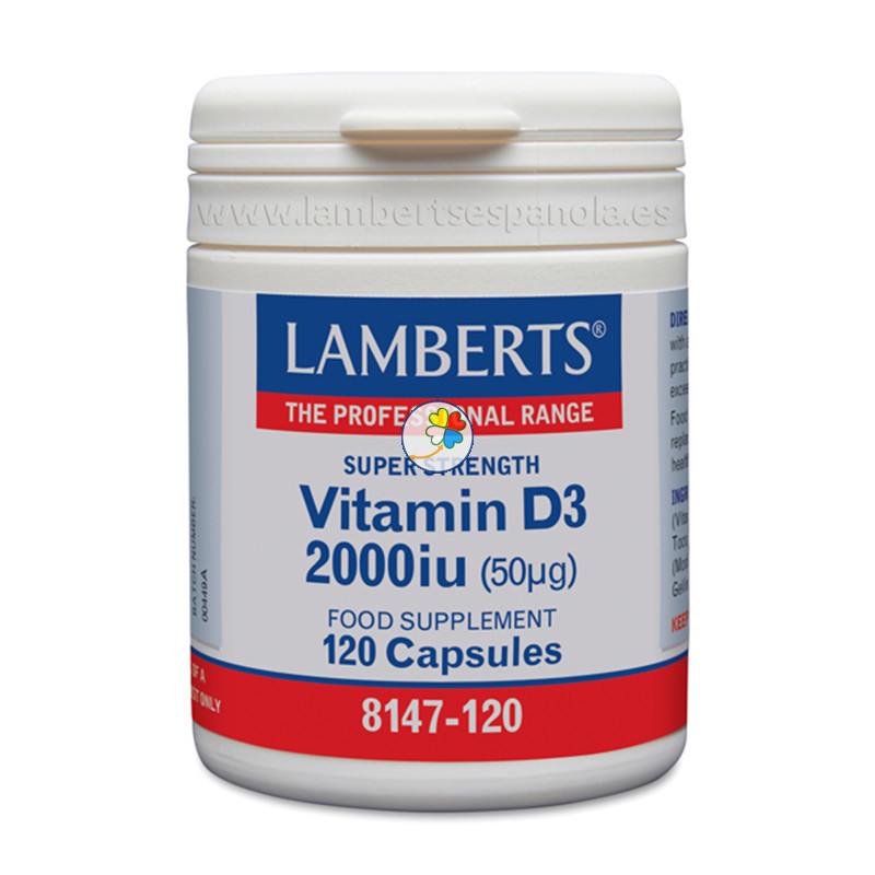 VITAMINA D 2000UI 50µg. 120 CAPSULAS LAMBERTS