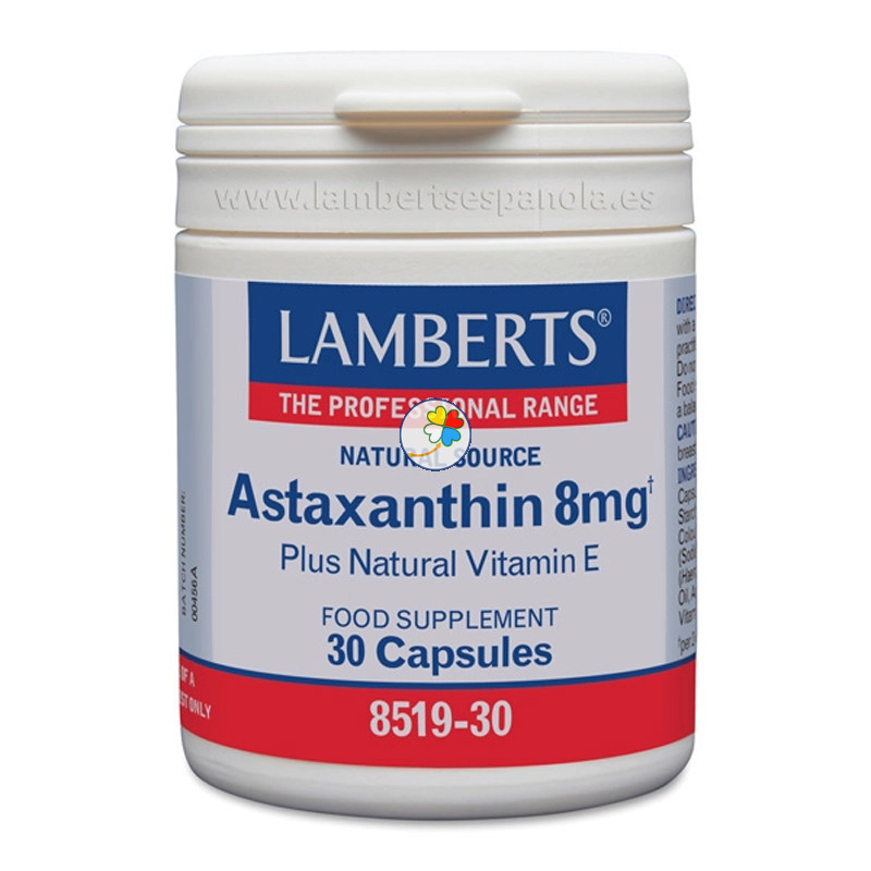 ASTAXANTINA CON VITAMINA E 30 CAPSULAS LAMBERTS