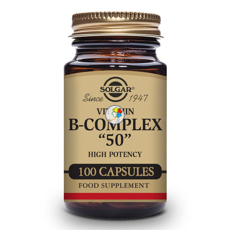 VITAMINA B-COMPLEX CON VIT C 100 CÁPSULAS SOLGAR