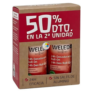 DUPLO DESODORANTE GRANADA ROLL-ON 50% WELEDA