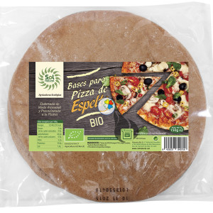 BASE DE PIZZA DE ESPELTA INTEGRAL BIO 2x150Gr. SOL NATURAL