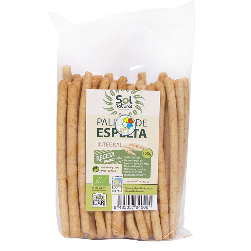 PALITOS DE ESPELTA INTEGRAL BIO 150Gr. SOL NATURAL