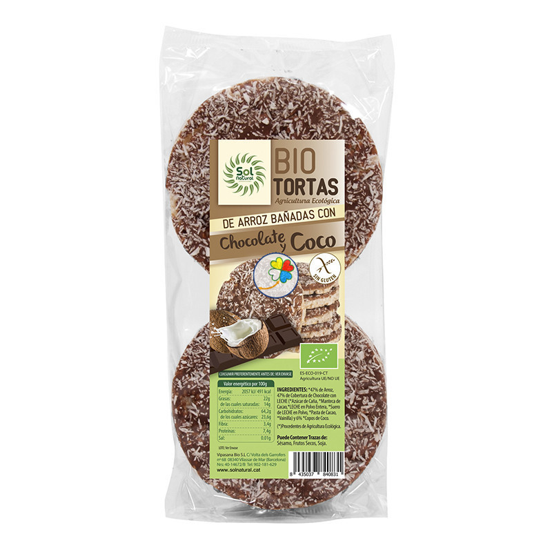 CHOCOLATE CON COCO BIO 100Gr. SOL NATURAL