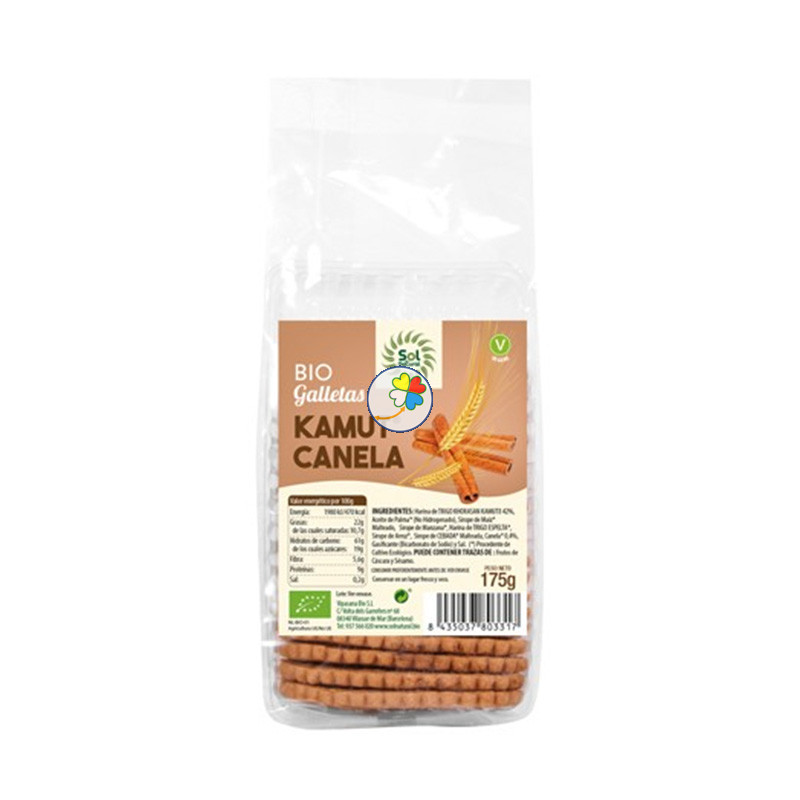 GALLETAS DE KAMUT CON CANELA BIO 175Gr. SOL NATURAL