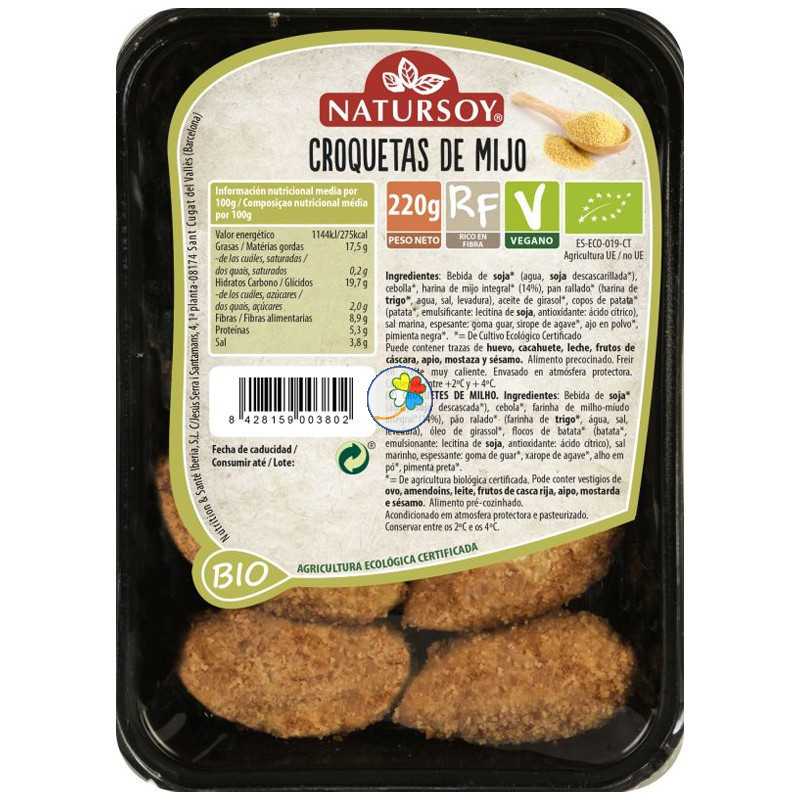 CROQUETAS DE MIJO 220Gr. NATURSOY