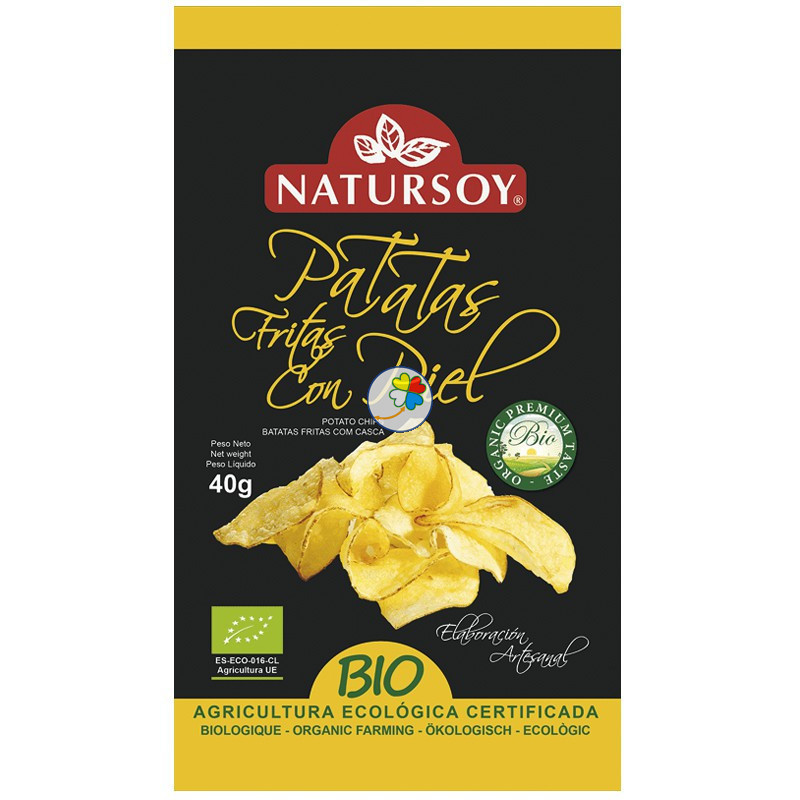 PATATAS FRITAS CON PIEL 40Gr. NATURSOY