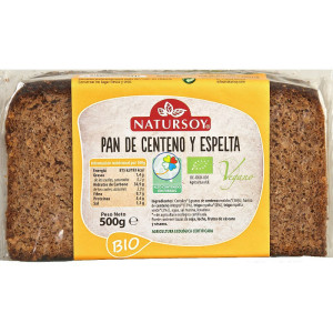 PAN DE CENTENO Y ESPELTA 500Gr. NATURSOY