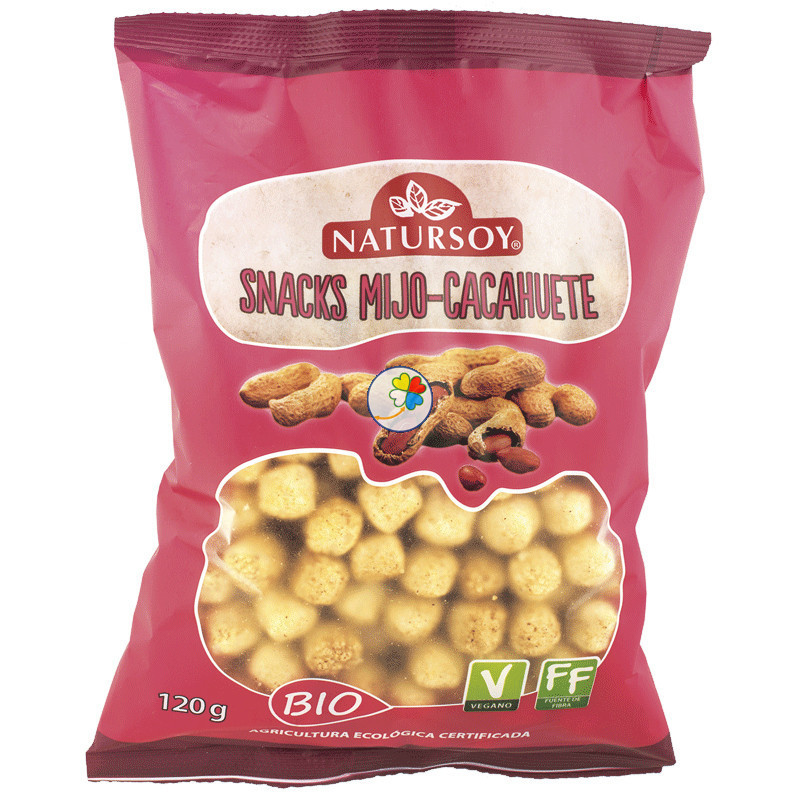 SNACKS DE MIJO Y CACAHUETE 120Gr. NATURSOY