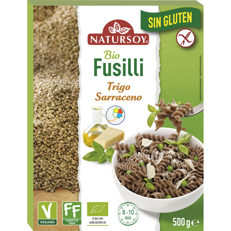 FUSILLI DE TRIGO SARRACENO S/G 500Gr. NATURSOY