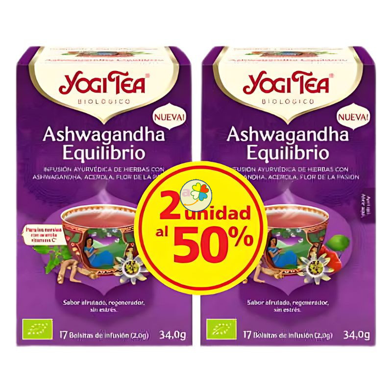 TE ASHWAGANDHA PACK 2U AL 50% YOGI TEA