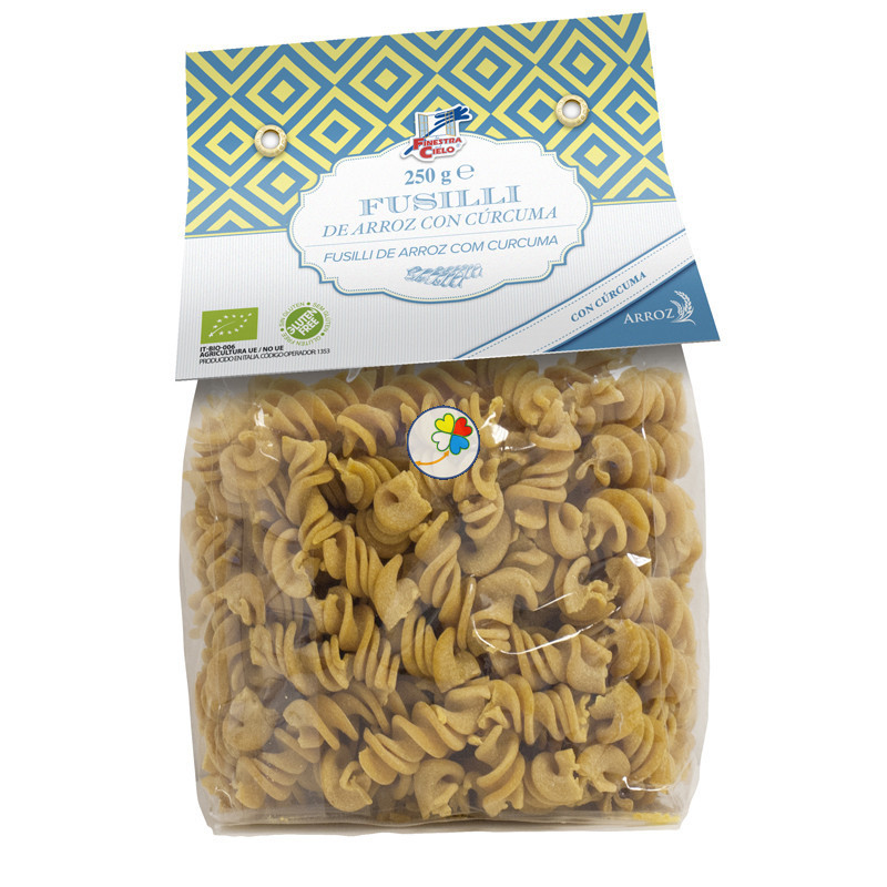 FUSILLI DE ARROZ Y CURCUMA BIO 250Gr. FINESTRA