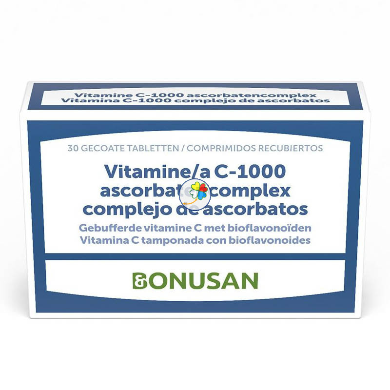 VITAMINA C-1000 COMPLEJO ASCORBATOS 30 COMPRIMIDOS BONUSAN