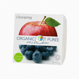 PURE DE MANZANA Y ARANDANOS 2X100Gr. CLEARSPRING