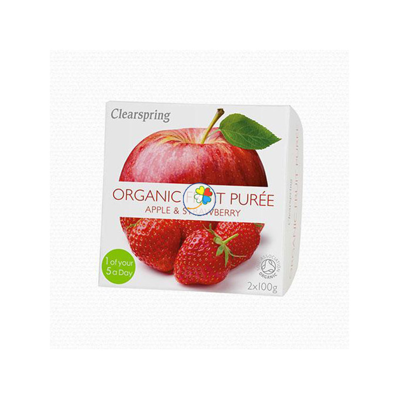 PURE DE MANZANA Y FRESA 2X100Gr. CLEARSPRING