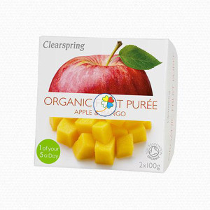 PURE DE MANZANA Y MANGO 2X100Gr. CLEARSPRING