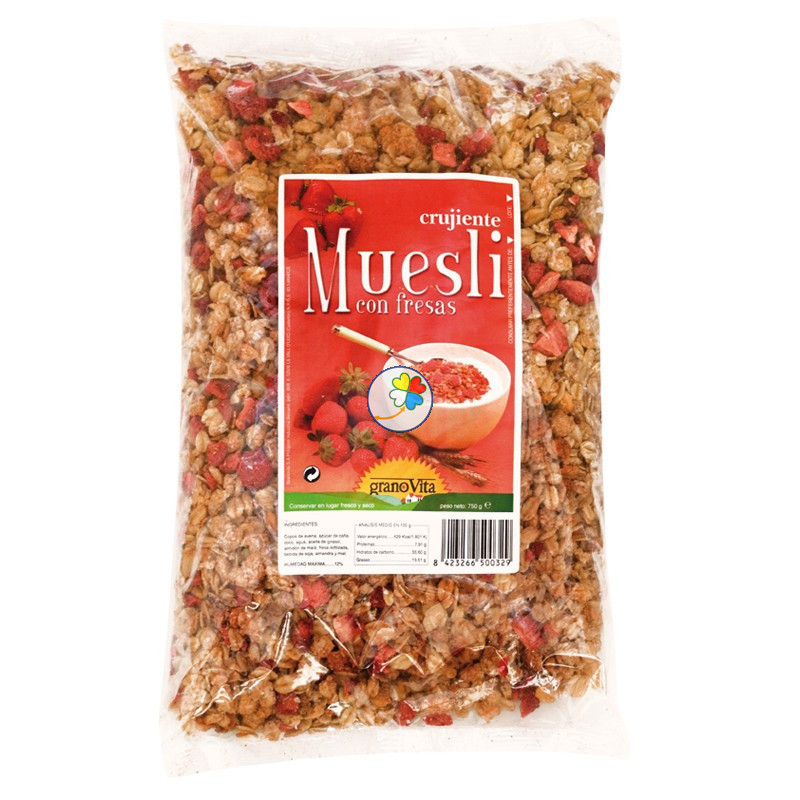 MUESLI CRUJIENTE CON FRESAS 750Gr. GRANOVITA