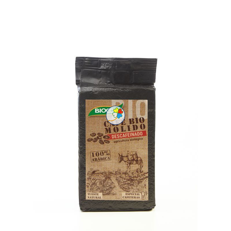 CAFE DESCAFEINADO MOLIDO 100% ARABICA 250Gr. BIOCOP