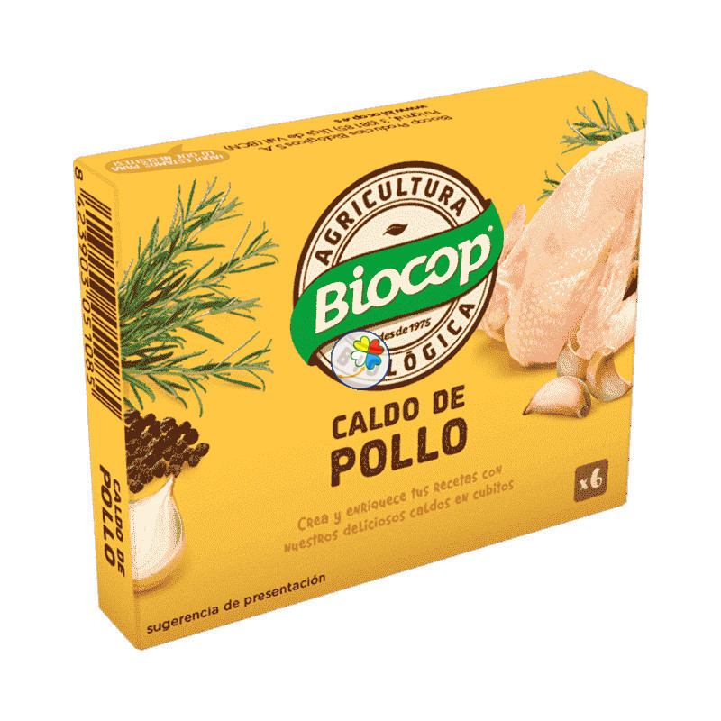 CALDO DE POLLO 6 CUBITOS BIOCOP