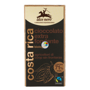 CHOCOLATE NEGRO 75% DE CACAO 100Gr. ALCE NERO