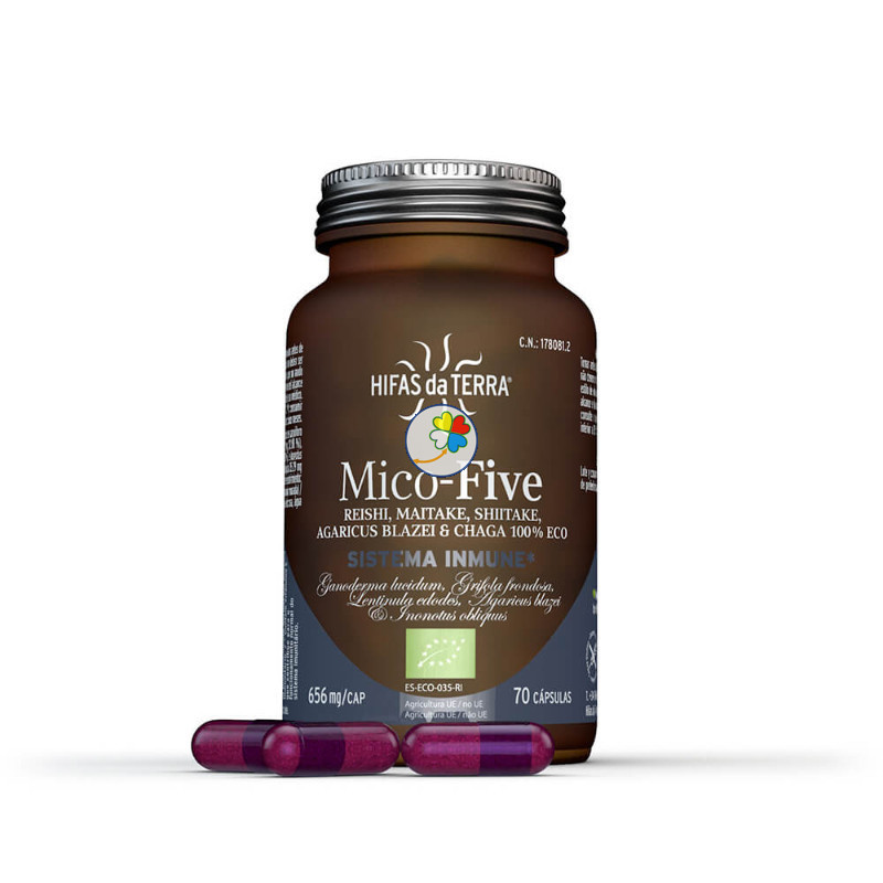 MIC-FIVE + CHAGA 70 CAPSULAS HIFAS DA TERRA