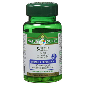 5HTP 50Mg. CON NIACINA Y VITAMINA B6 60 CAPSULAS NATURES BOUNTY