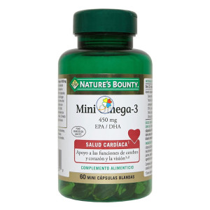 MINI OMEGA 3 450Mg. EPA/DHA 60 CAPSULAS NATURES BOUNTY