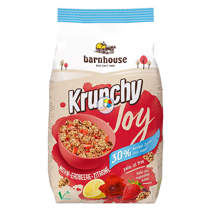 MUESLI KRUNCHY JOY AMAPOLA FRESA LIMON 375Gr. BARNHOUSE