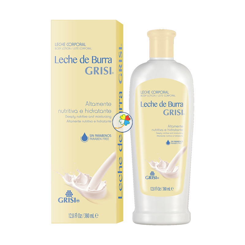 LECHE CORPORAL DE LECHE DE BURRA 380Ml. GRISI