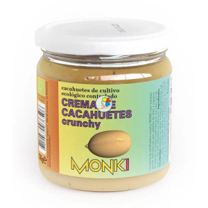 MANTEQUILLA DE  CACAHUETE CRUJIENTE 330Gr. ECO MONKI