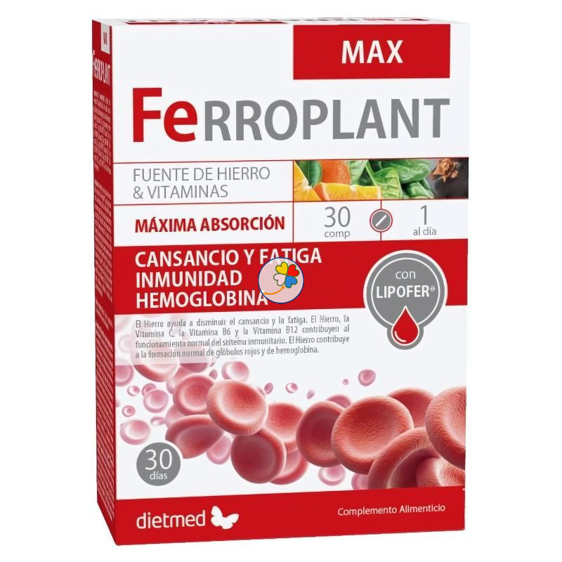 FERROPLANT MAX 30 COMPRIMIDOS DIETMED