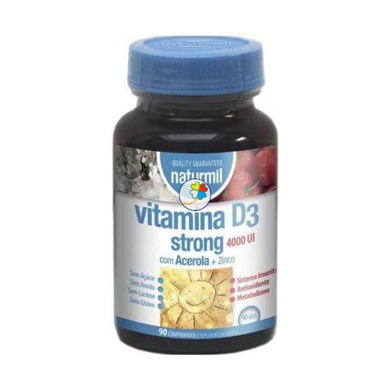 VITAMINA D3 STRONG 4000UI 90 COMPRIMIDOS NATURMIL