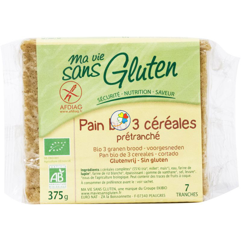 PAN TRES CEREALES S/G 375Gr. PRIMEAL