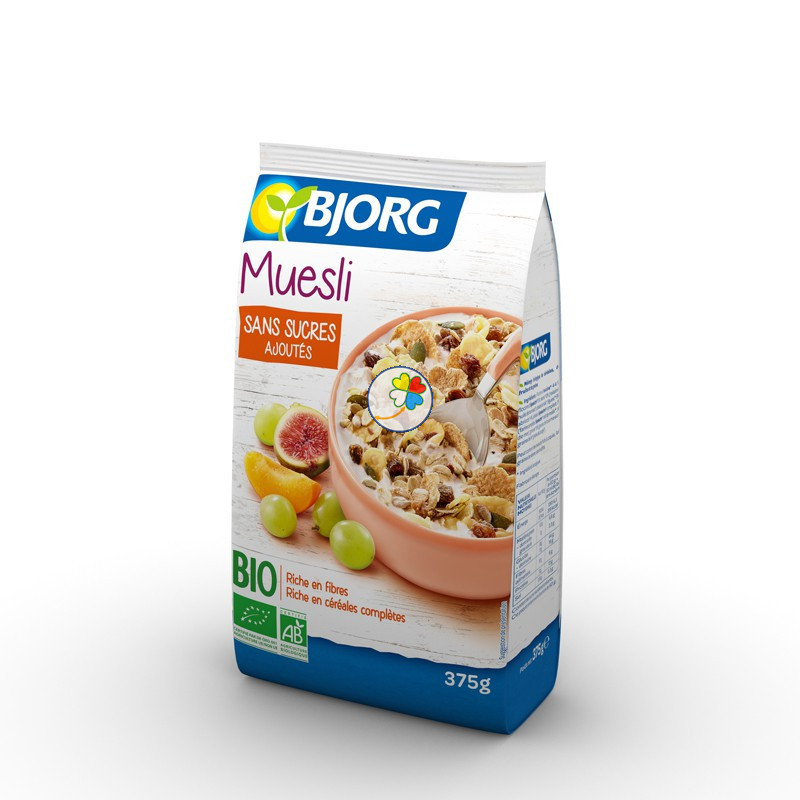 MUESLI CON FRUTAS SIN AZUCAR AÑADIDO 375Gr. BJORG